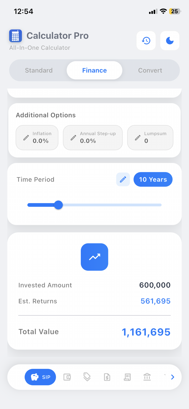 SIP Finance Calculator